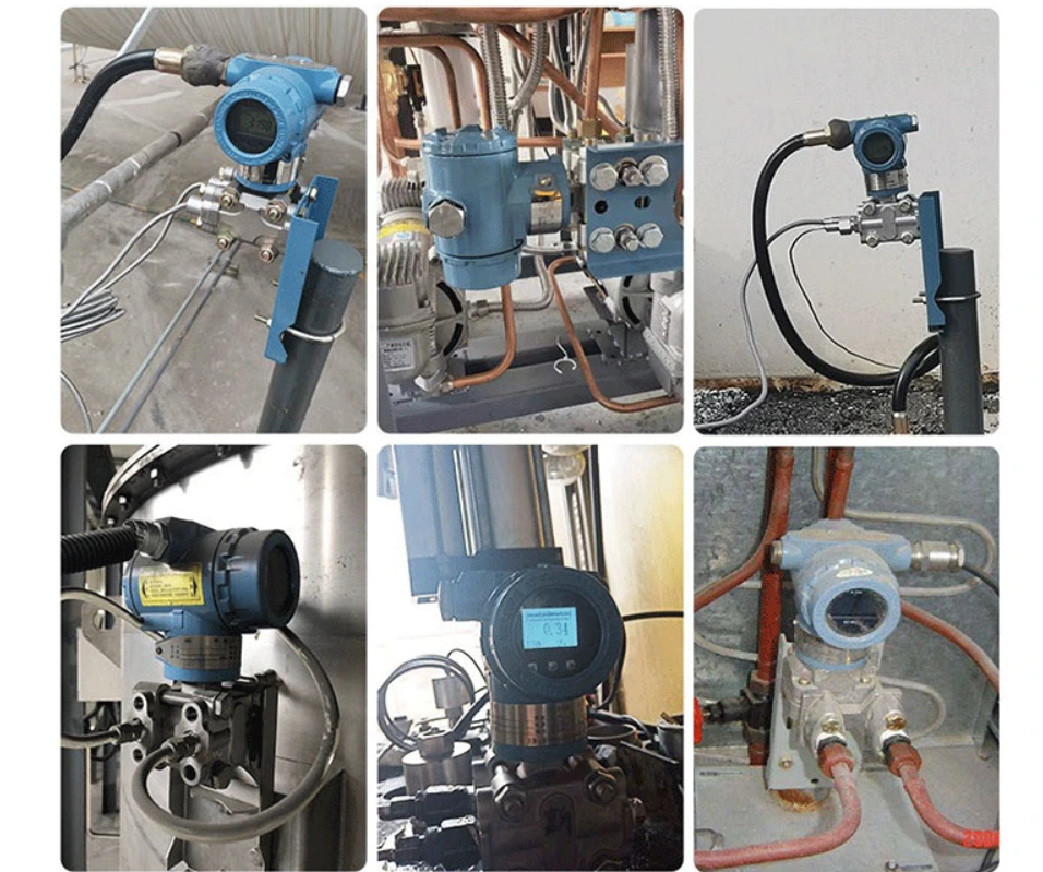 Differential pressure transmitter monitoring a clogging filter, showing rising pressure drop across the element