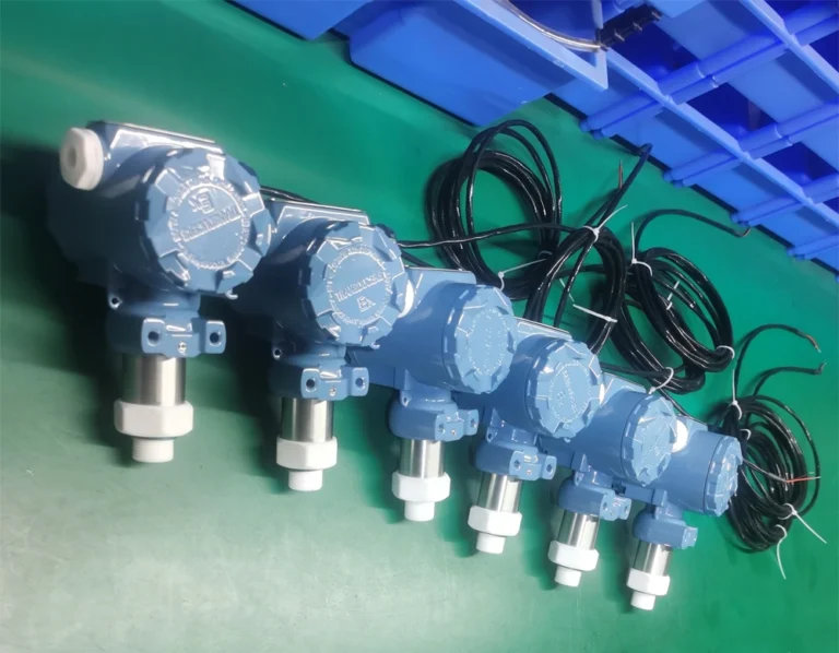 Anti-corrosive pressure transmitters installed for corrosive chemical process service